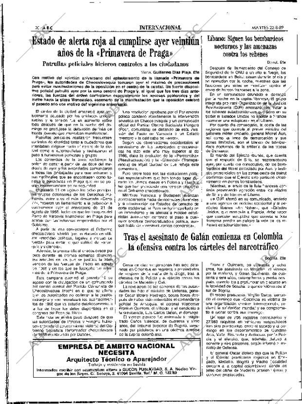 ABC SEVILLA 22-08-1989 página 20