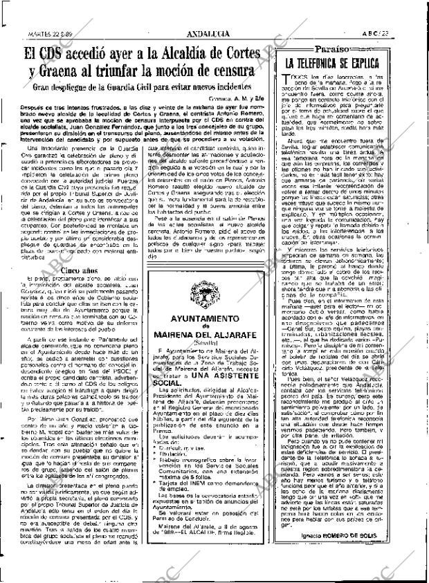 ABC SEVILLA 22-08-1989 página 23