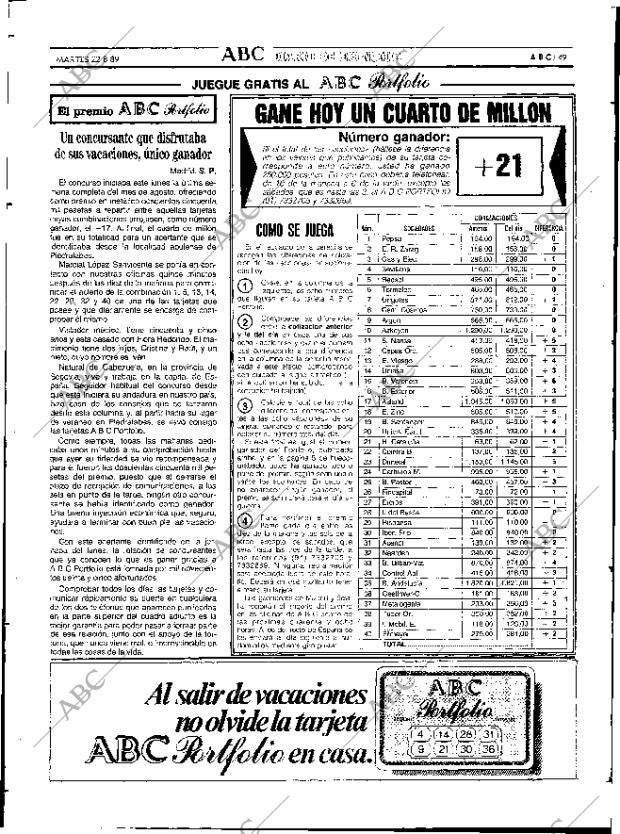 ABC SEVILLA 22-08-1989 página 49