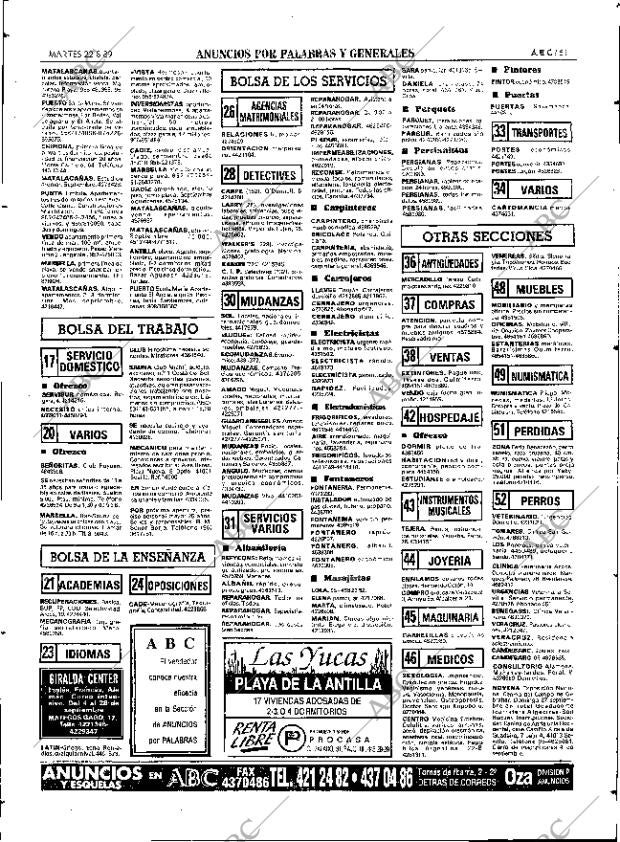 ABC SEVILLA 22-08-1989 página 61