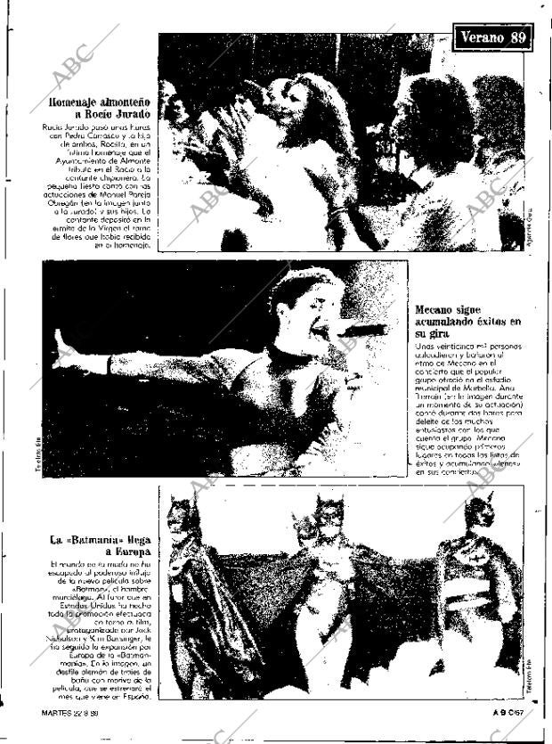 ABC SEVILLA 22-08-1989 página 67