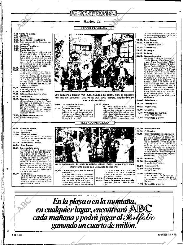ABC SEVILLA 22-08-1989 página 70