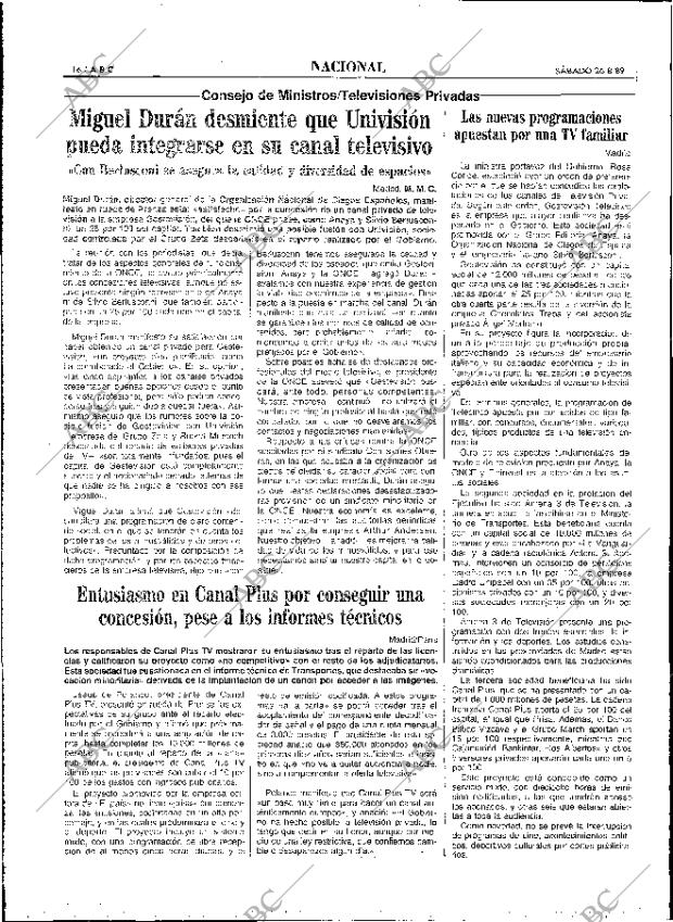 ABC MADRID 26-08-1989 página 16