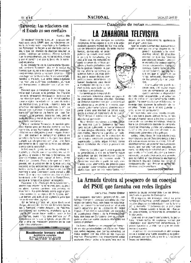 ABC MADRID 26-08-1989 página 18