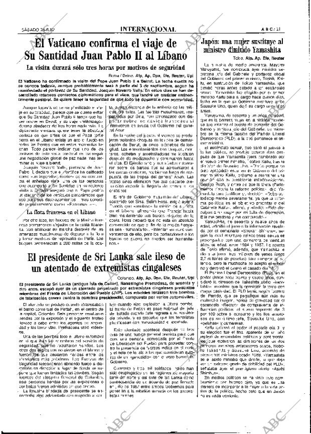 ABC MADRID 26-08-1989 página 21