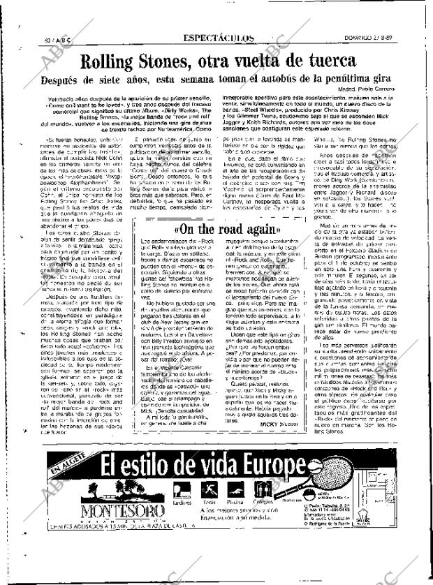 ABC MADRID 27-08-1989 página 62