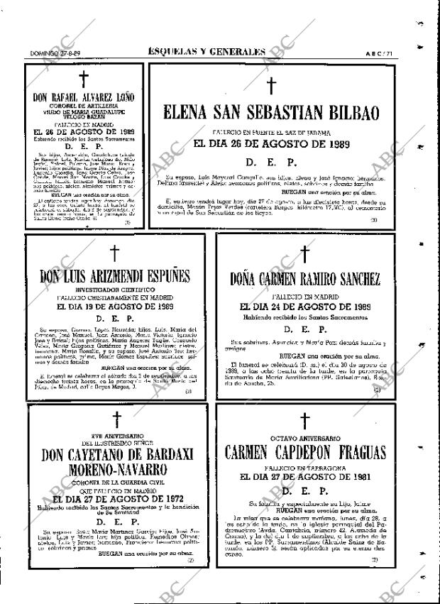 ABC MADRID 27-08-1989 página 71