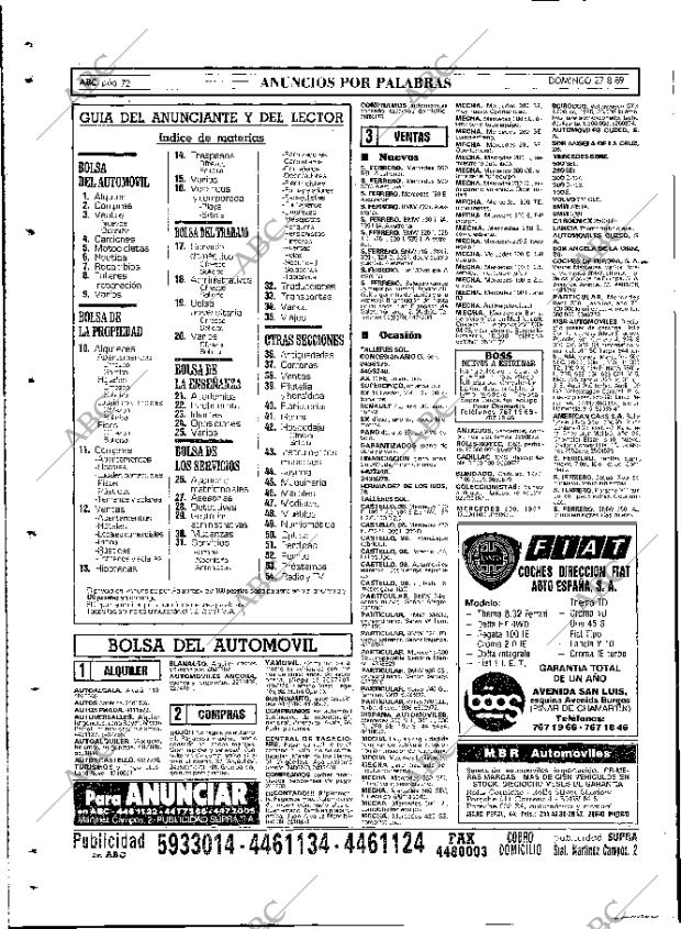 ABC MADRID 27-08-1989 página 72