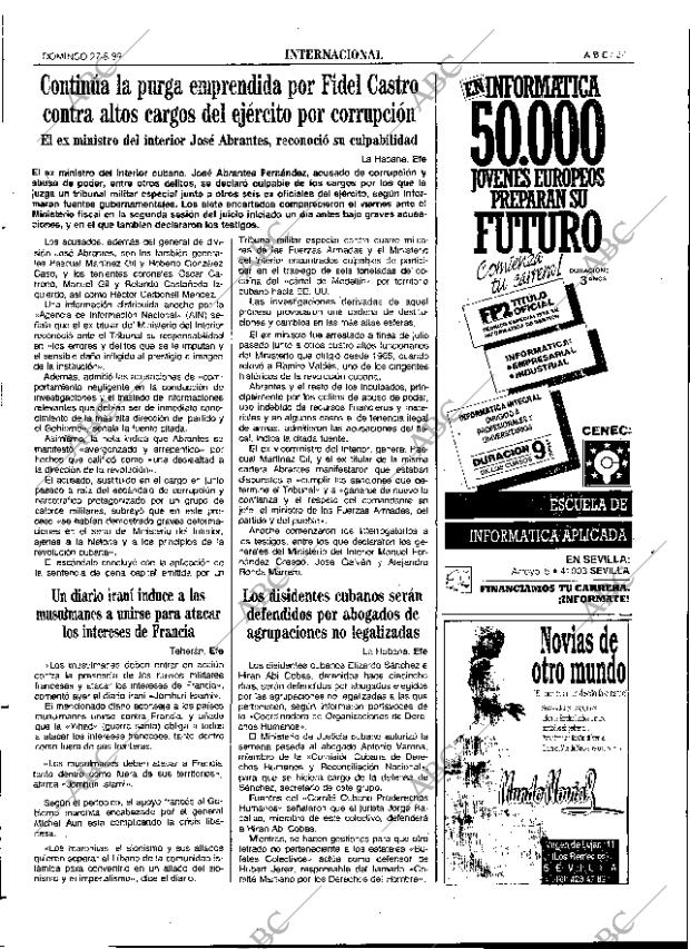 ABC SEVILLA 27-08-1989 página 27