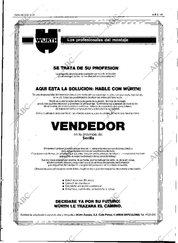 ABC SEVILLA 27-08-1989 página 49