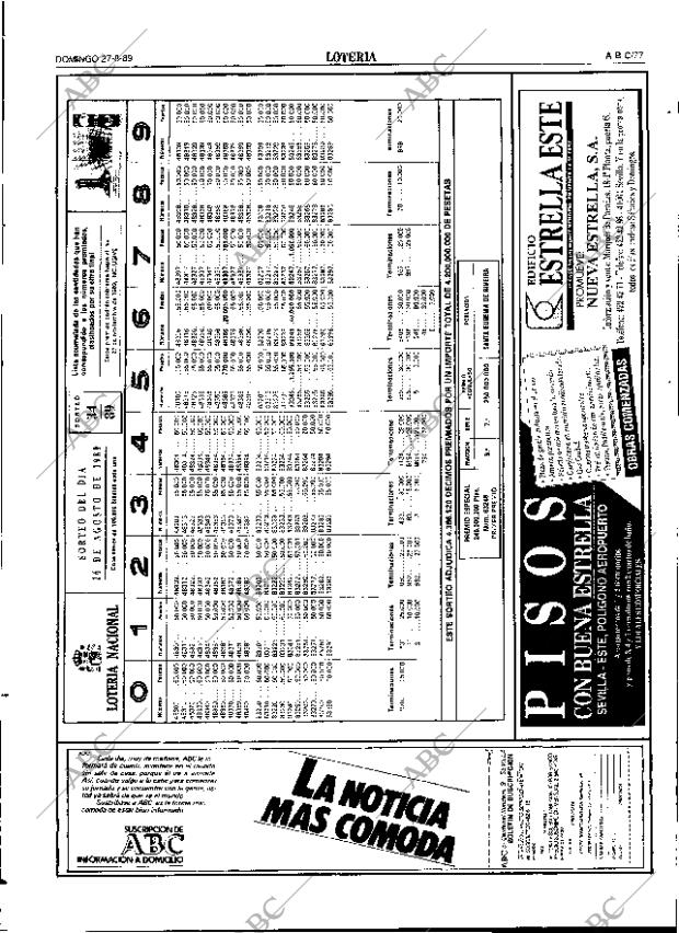 ABC SEVILLA 27-08-1989 página 77