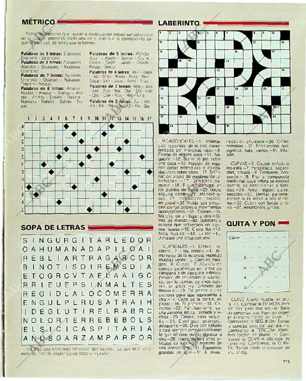 BLANCO Y NEGRO MADRID 27-08-1989 página 113