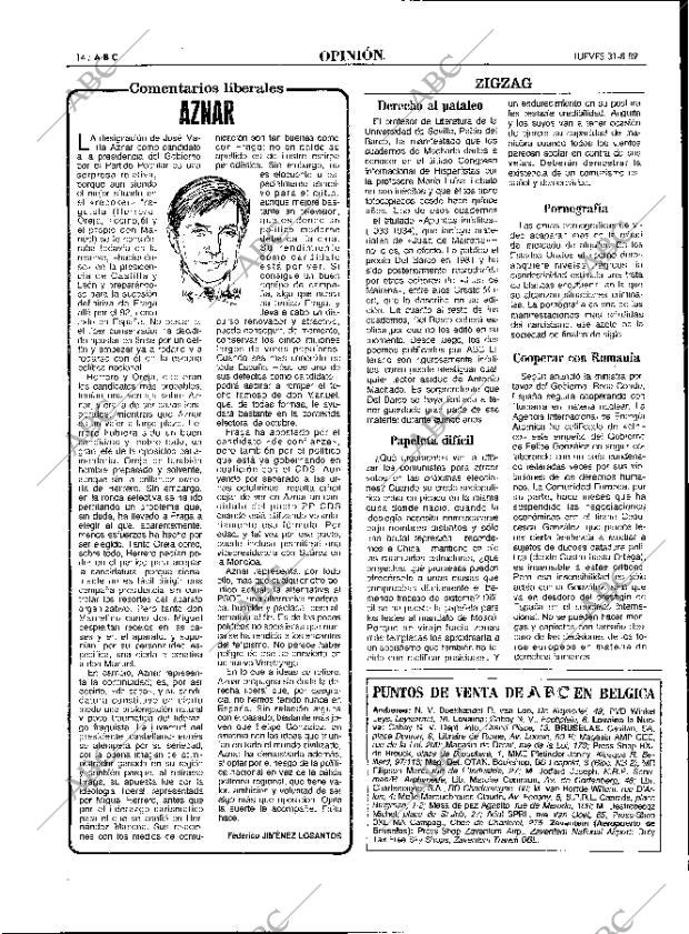 ABC MADRID 31-08-1989 página 14