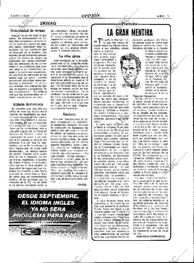 ABC MADRID 31-08-1989 página 15