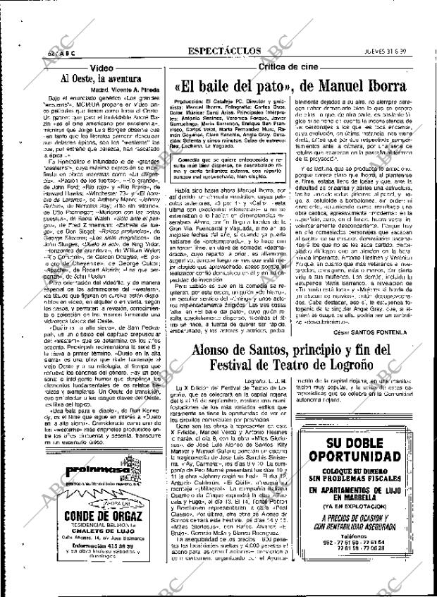 ABC MADRID 31-08-1989 página 62
