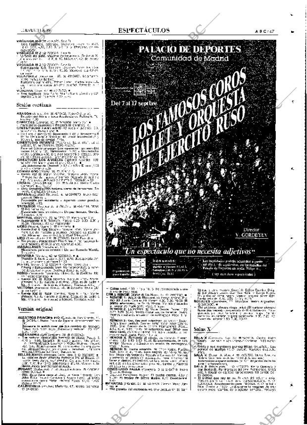 ABC MADRID 31-08-1989 página 67