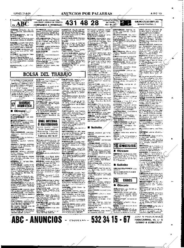ABC MADRID 31-08-1989 página 83