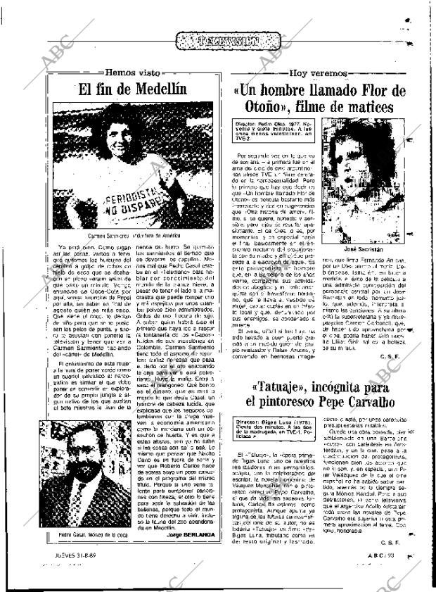 ABC MADRID 31-08-1989 página 93