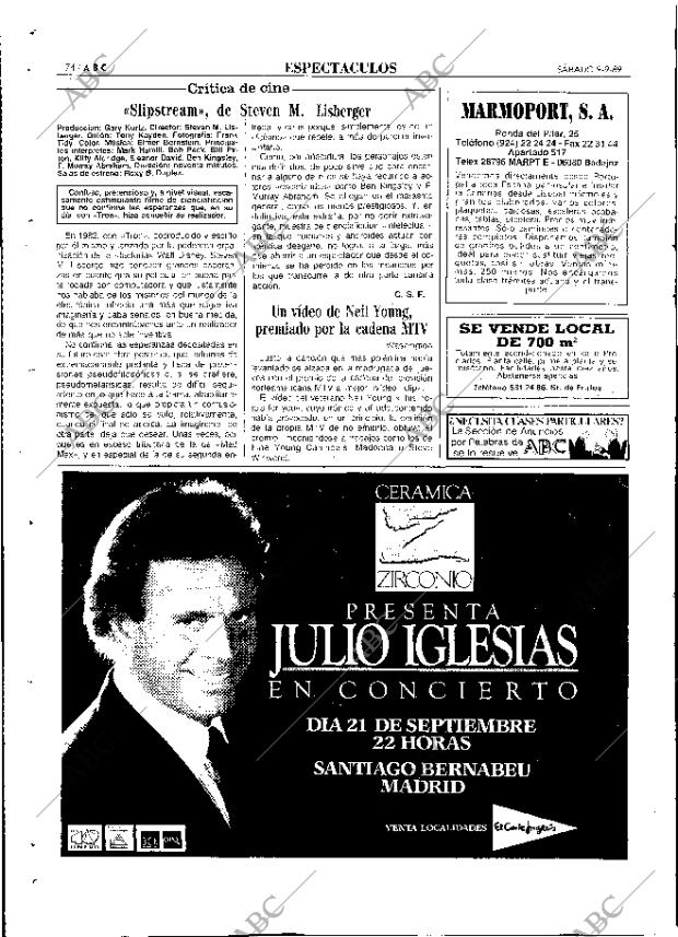 ABC MADRID 09-09-1989 página 74
