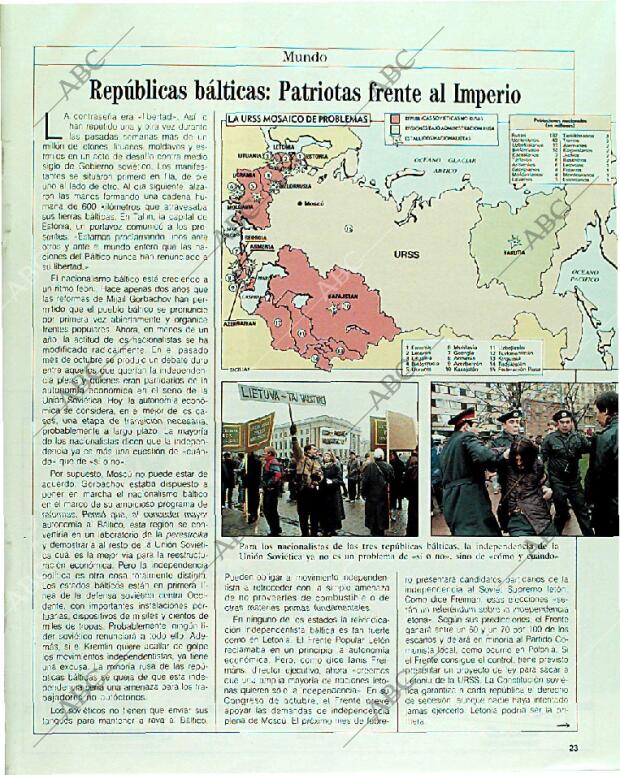 BLANCO Y NEGRO MADRID 10-09-1989 página 23