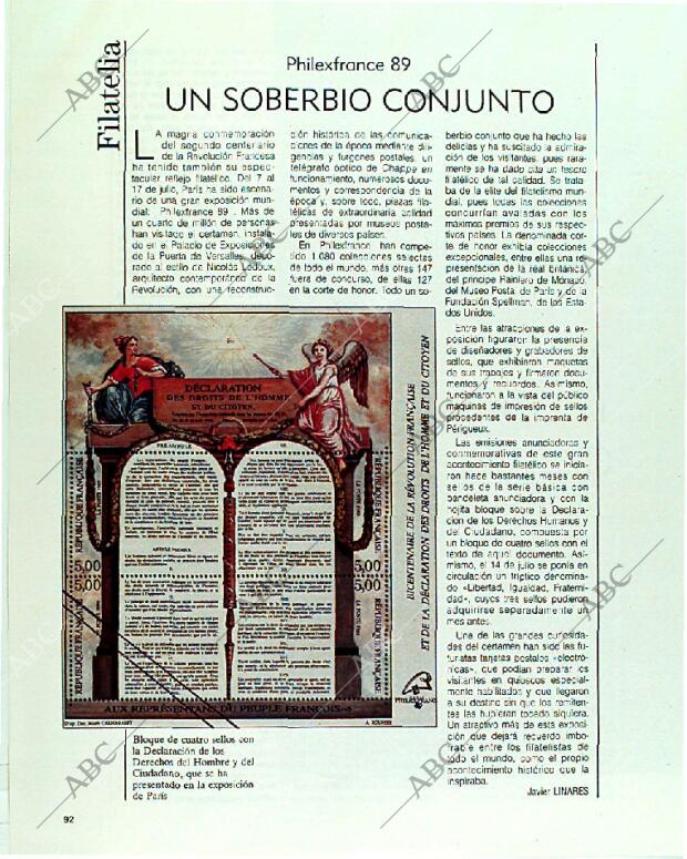 BLANCO Y NEGRO MADRID 10-09-1989 página 92