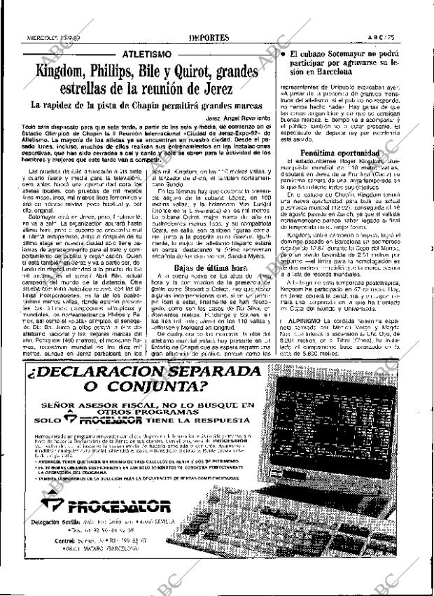 ABC SEVILLA 13-09-1989 página 75