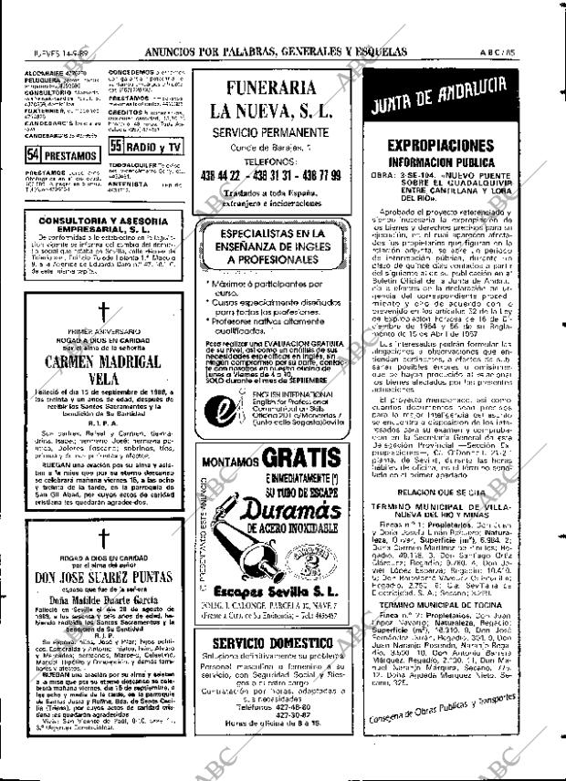 ABC SEVILLA 14-09-1989 página 85