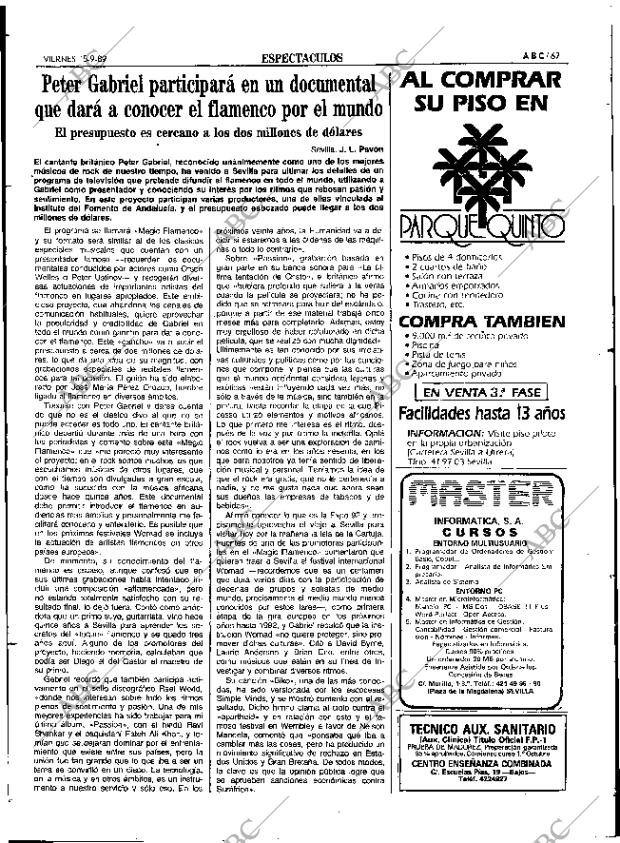 ABC SEVILLA 15-09-1989 página 67