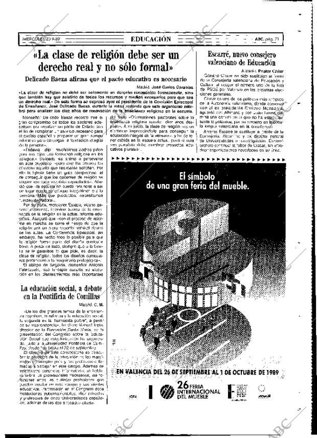ABC MADRID 20-09-1989 página 71