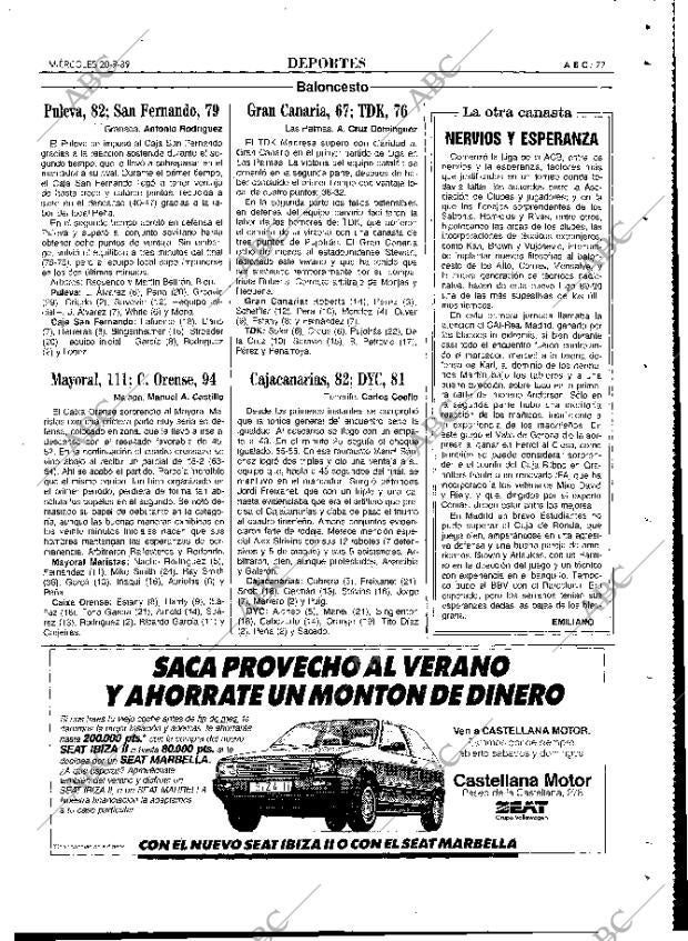 ABC MADRID 20-09-1989 página 77