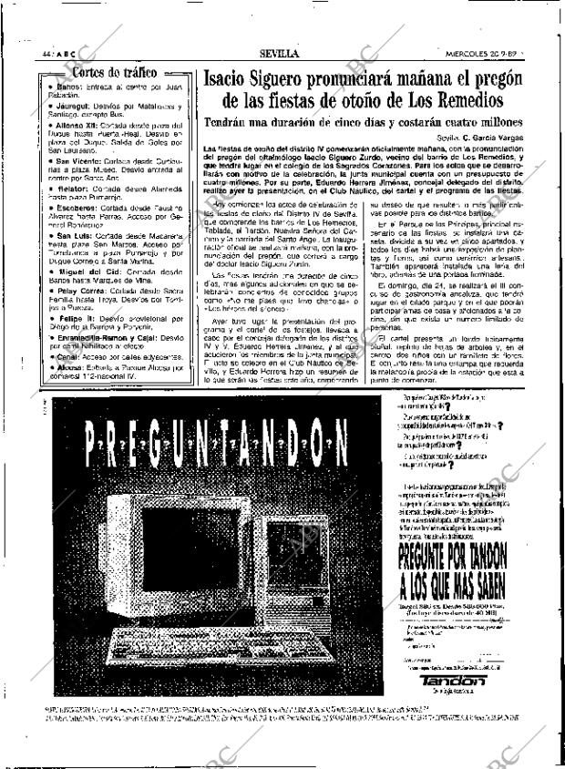 ABC SEVILLA 20-09-1989 página 44