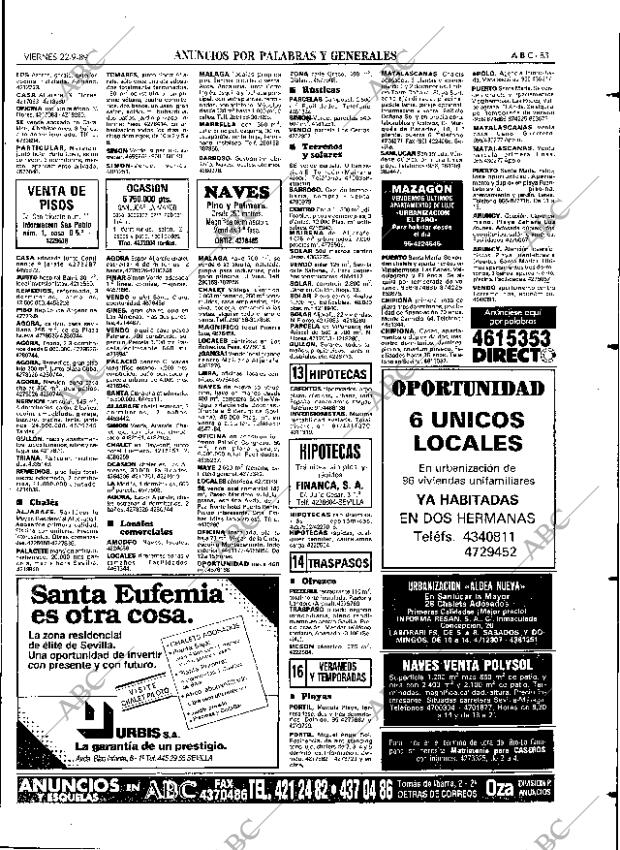 ABC SEVILLA 22-09-1989 página 83