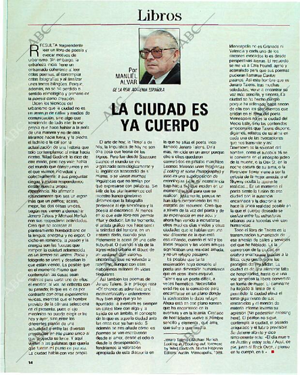 BLANCO Y NEGRO MADRID 24-09-1989 página 14