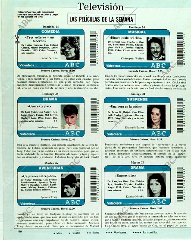 BLANCO Y NEGRO MADRID 24-09-1989 página 140