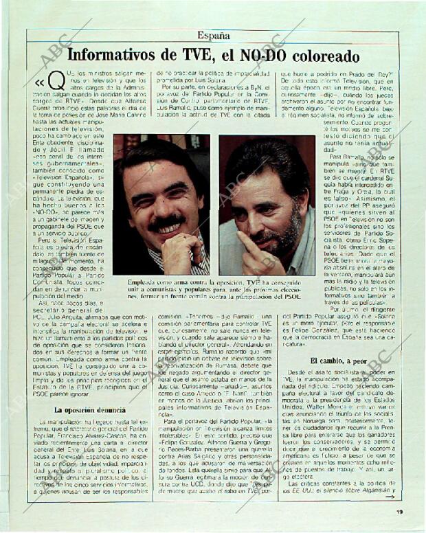 BLANCO Y NEGRO MADRID 24-09-1989 página 19