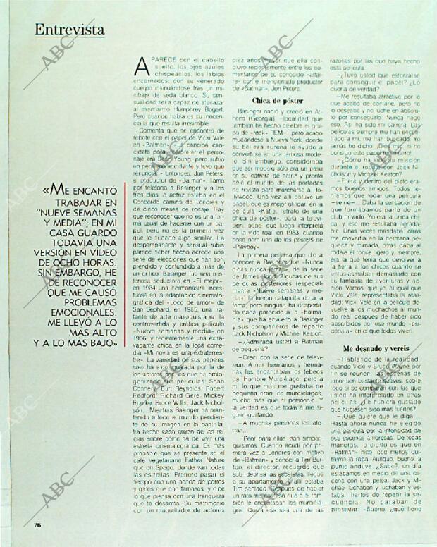 BLANCO Y NEGRO MADRID 24-09-1989 página 76