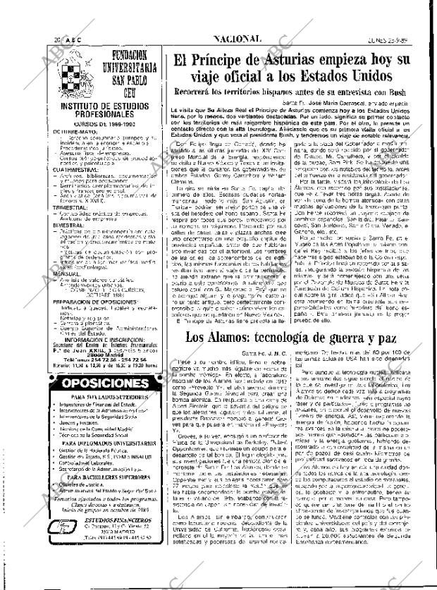 ABC MADRID 25-09-1989 página 20