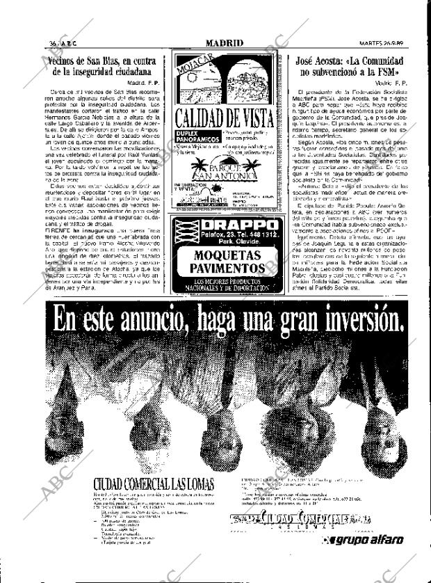 ABC MADRID 26-09-1989 página 36