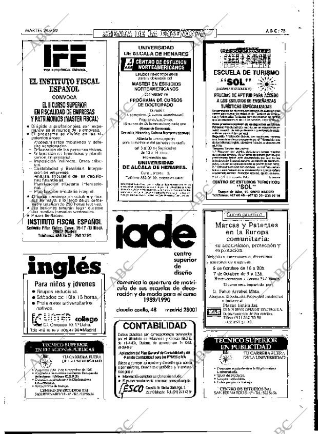 ABC MADRID 26-09-1989 página 75