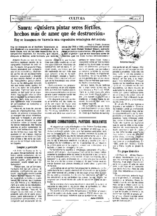 ABC MADRID 27-09-1989 página 41