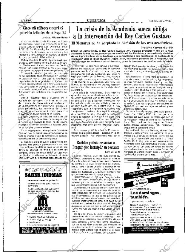 ABC MADRID 27-09-1989 página 42