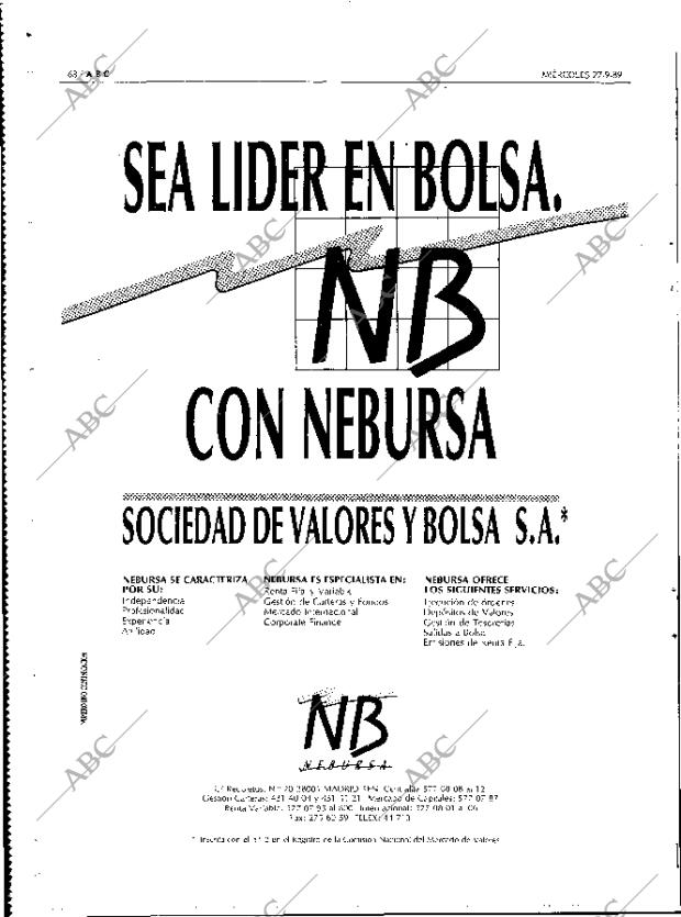 ABC MADRID 27-09-1989 página 68
