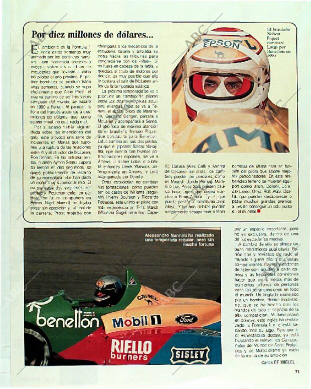 BLANCO Y NEGRO MADRID 01-10-1989 página 71