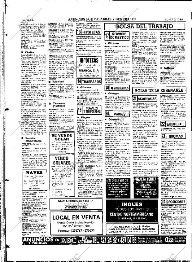 ABC SEVILLA 02-10-1989 página 88