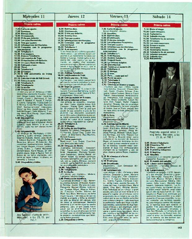 BLANCO Y NEGRO MADRID 08-10-1989 página 143