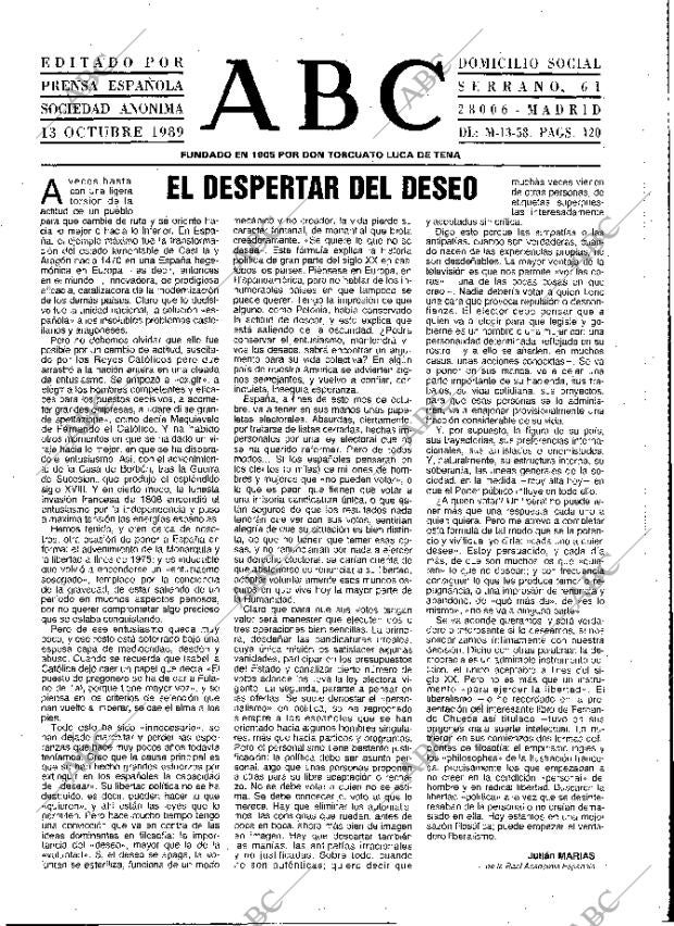 ABC MADRID 13-10-1989 página 3