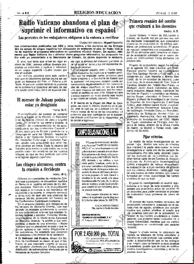 ABC MADRID 13-10-1989 página 64