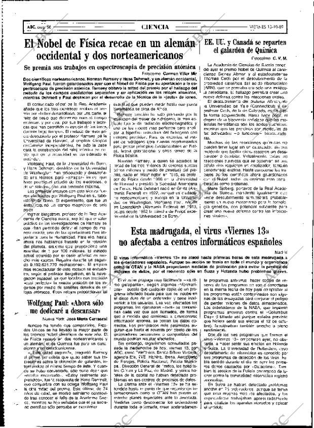 ABC MADRID 13-10-1989 página 66