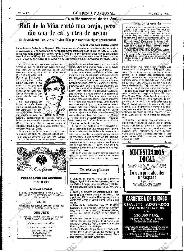 ABC MADRID 13-10-1989 página 74