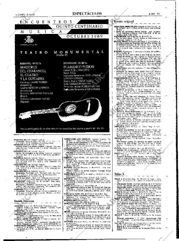 ABC MADRID 13-10-1989 página 93